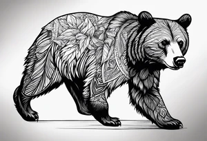 Bearhead on the left forehand tattoo idea