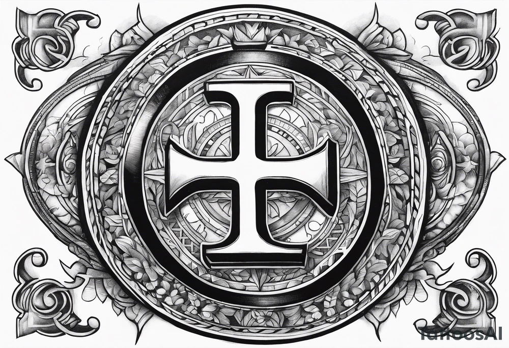 halo over a dollar sign tattoo idea