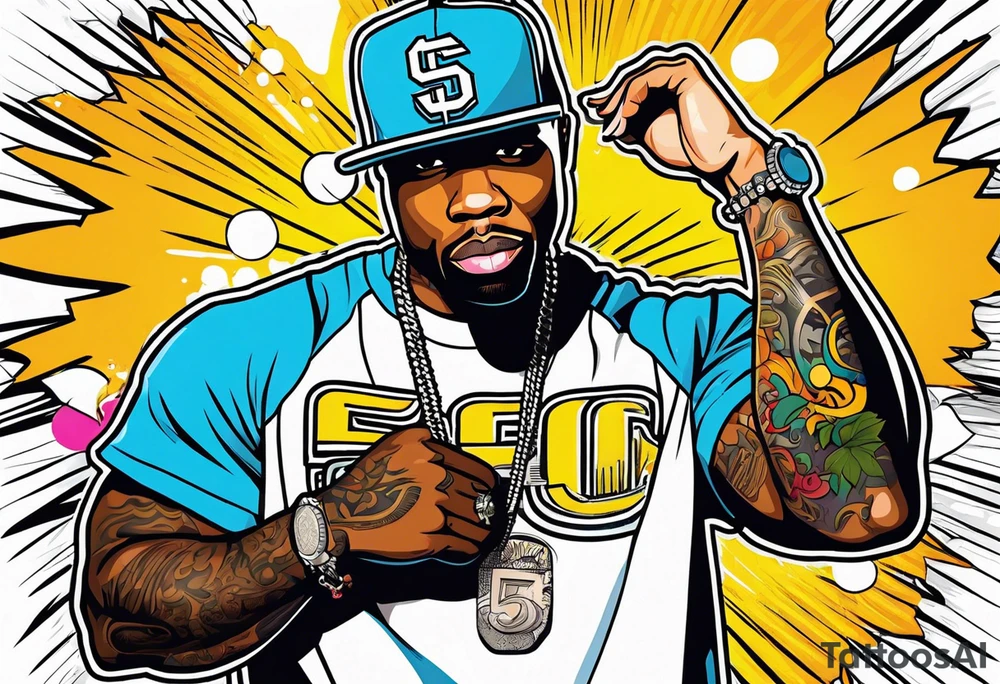 Fifty Cent Rapper tattoo idea