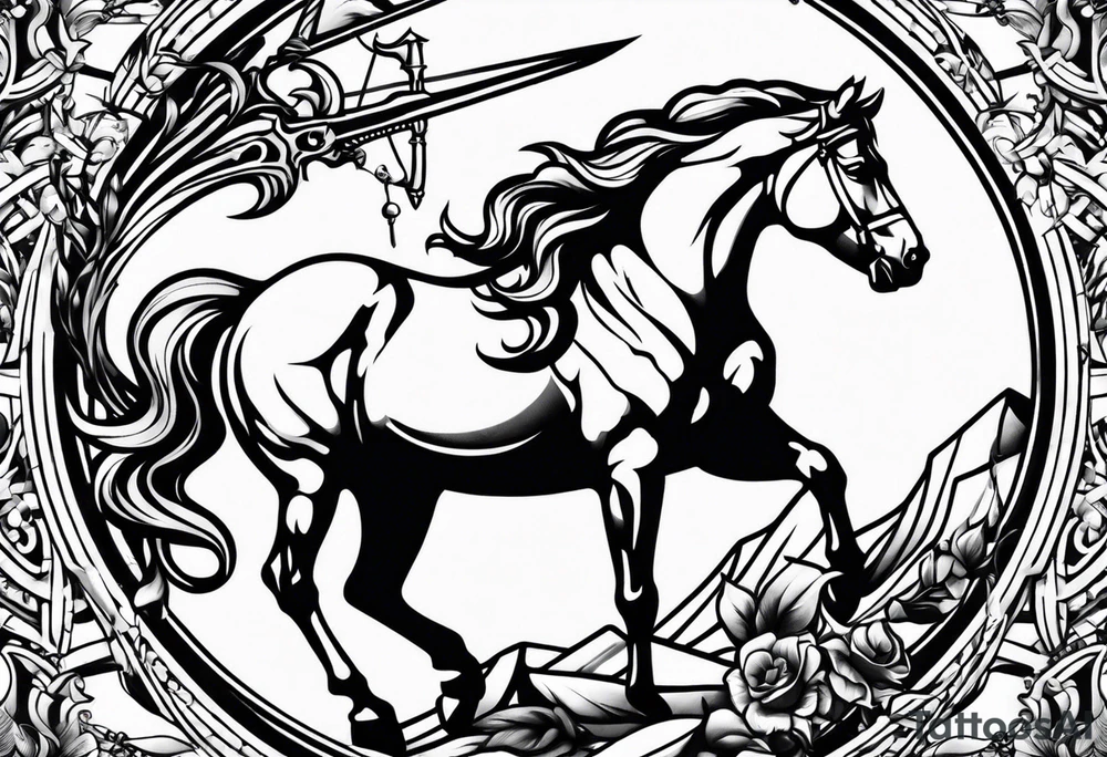 Leo and sagittarius symbols tattoo idea
