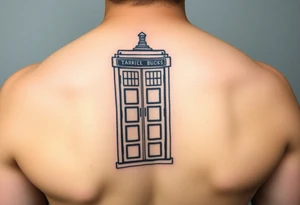 tardis futuristic colorful tattoo idea