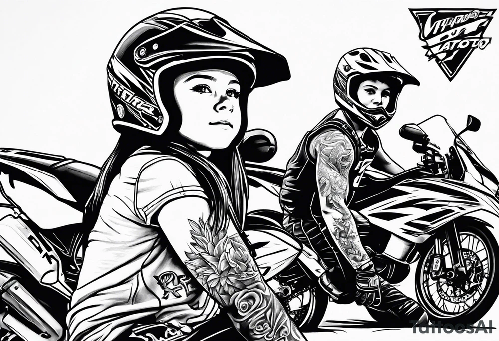 Sister and brother bond over motocross tattoo idea