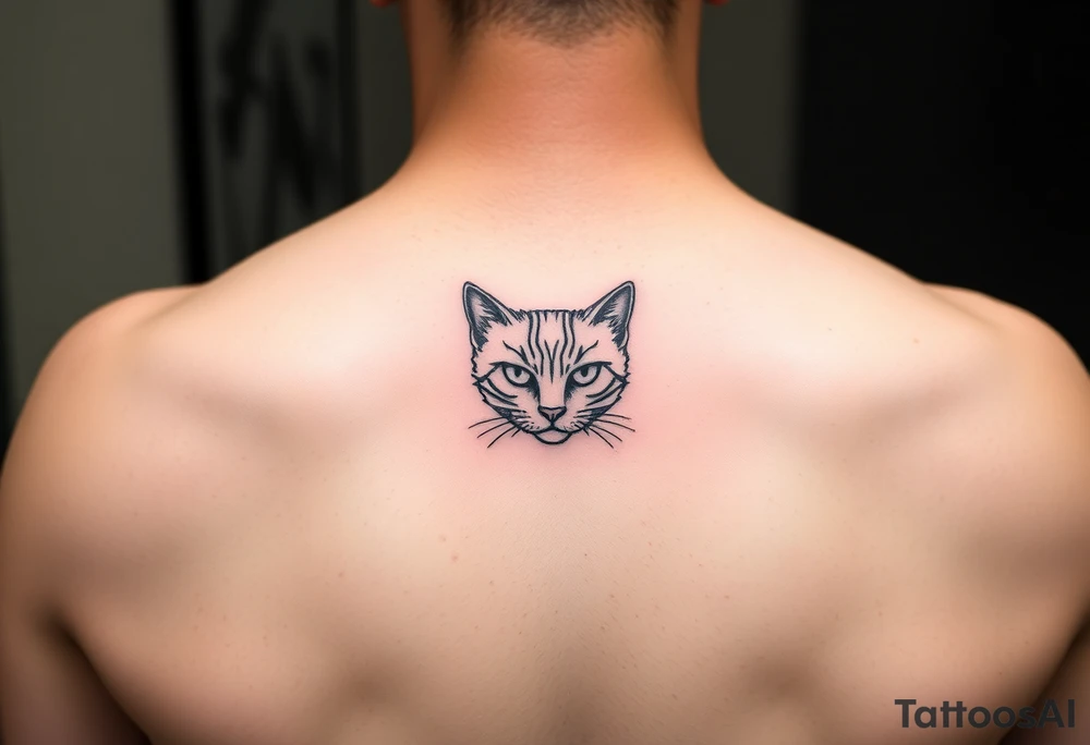 black cat tattoo idea