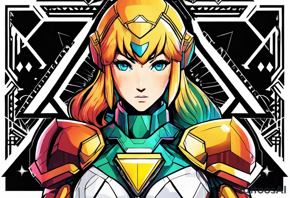 Samus shooting a triforce tattoo idea