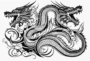 roaring dragons tattoo idea