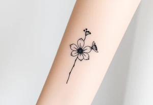 Flower crisântemo e astromelia tattoo idea