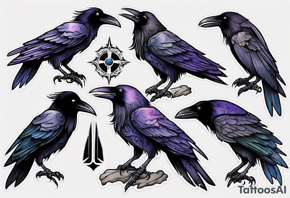 raven tattoo idea