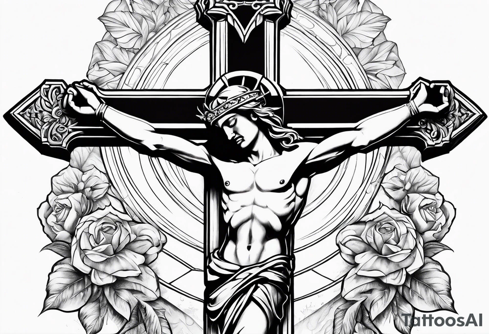 Sword and crucifix tattoo idea