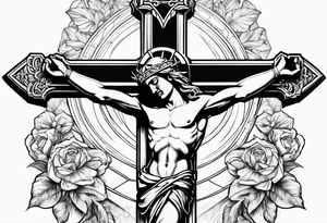Sword and crucifix tattoo idea