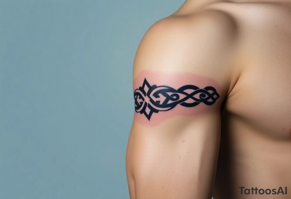 Celtic knot band tattoo idea