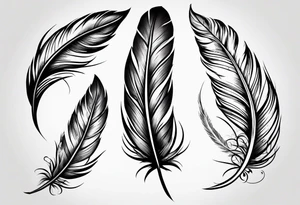 simple feather american tradtional tattoo idea