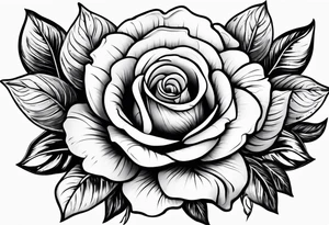 violets and a rose tattoo idea