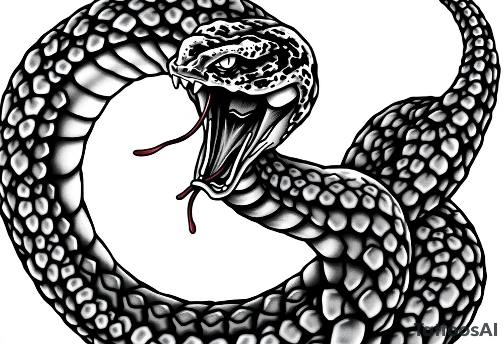 Dangerous Big Snake back Tattoo tattoo idea