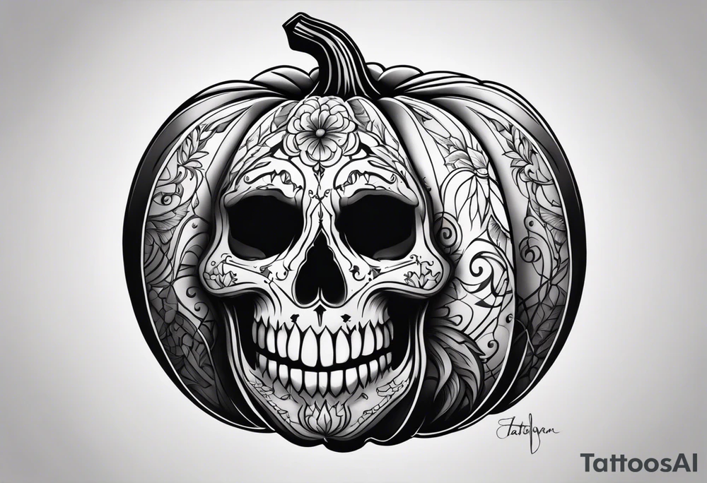 Anglais
dessine-moi un tatouage noir et blanc d'une citrouille avec une tête de mort qui fait peur
draw me a black and white tattoo of a pumpkin with a scary skull tattoo idea