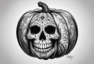 Anglais
dessine-moi un tatouage noir et blanc d'une citrouille avec une tête de mort qui fait peur
draw me a black and white tattoo of a pumpkin with a scary skull tattoo idea