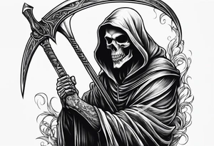 Grim reaper with scythe tattoo idea