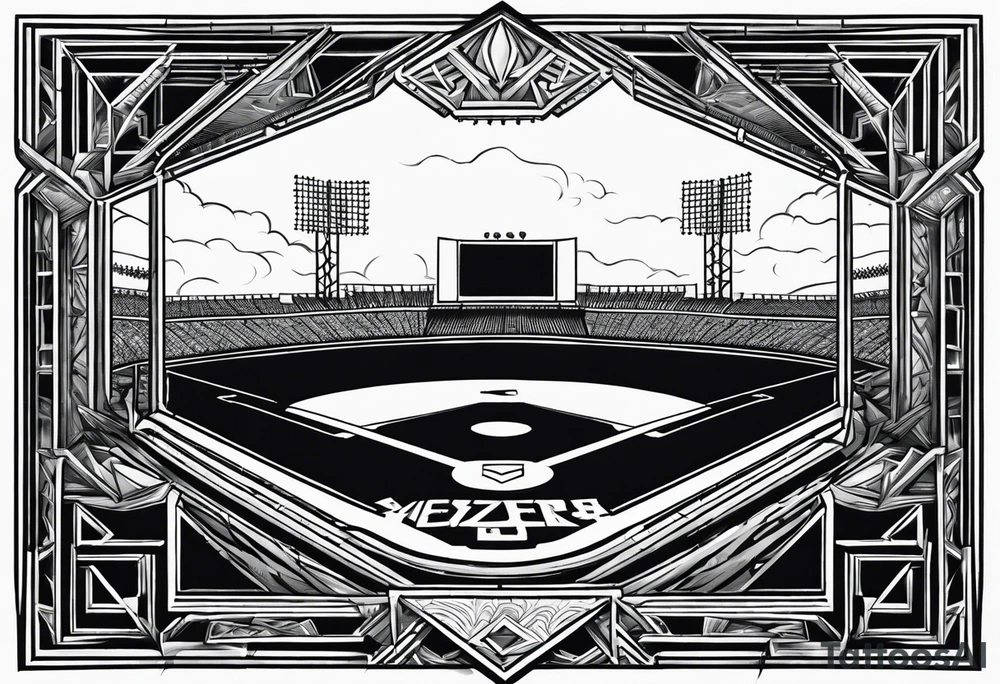Baseball diamond tattoo idea