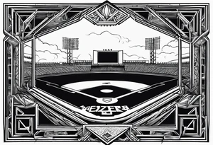 Baseball diamond tattoo idea