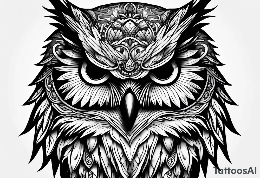king evil owl tattoo idea