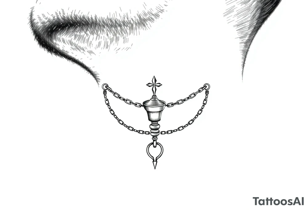 Traditional Russian orthodox censer chains tattoo idea
