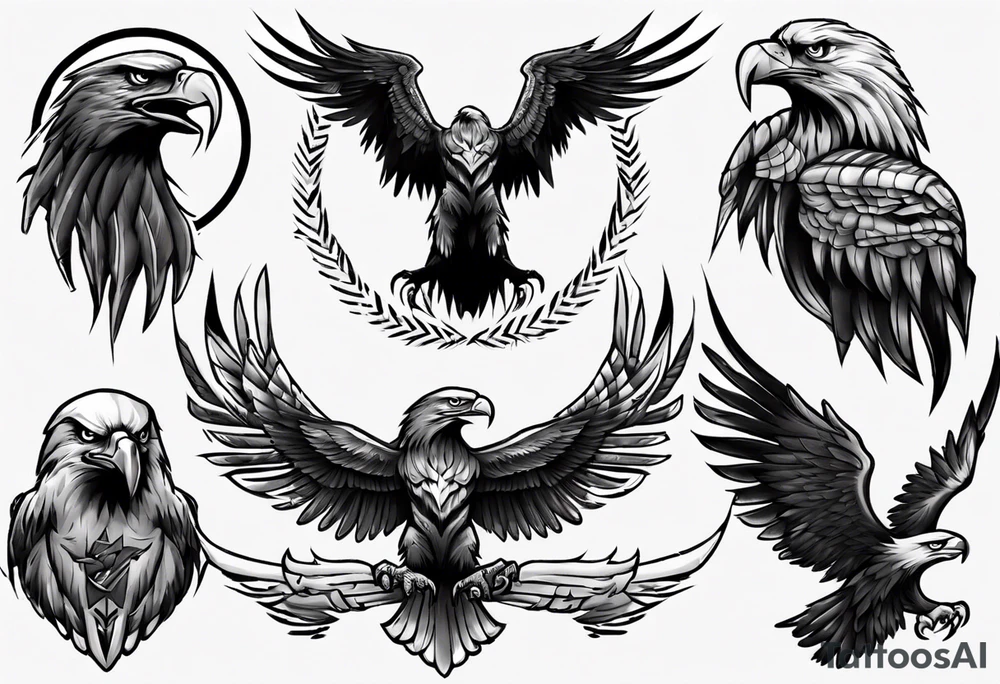 dark eagle tattoo idea