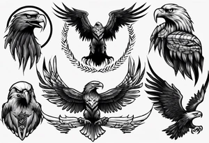 dark eagle tattoo idea