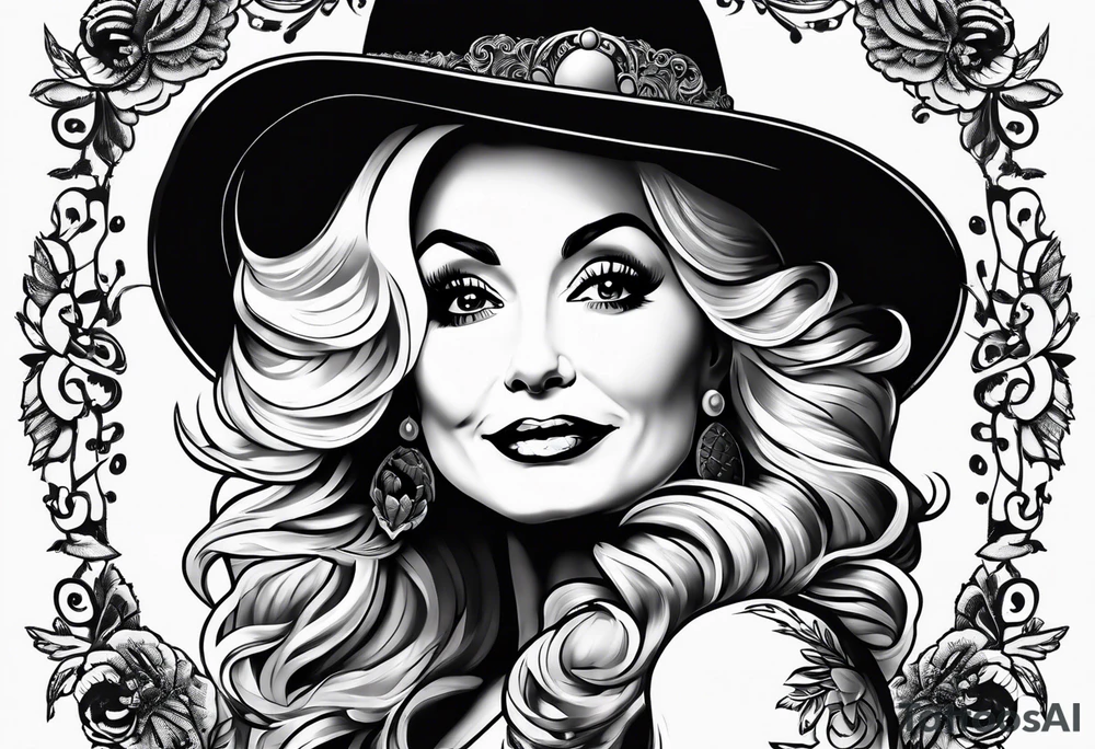 Dolly Parton with acorn tattoo idea
