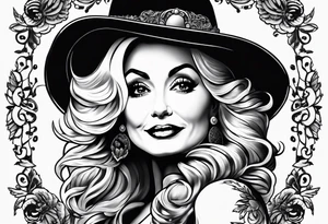 Dolly Parton with acorn tattoo idea