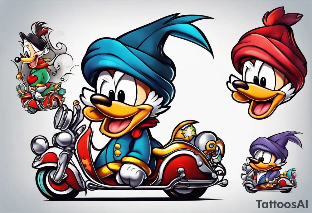 cartoon man in style of Disney tattoo idea