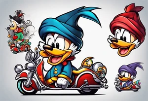 cartoon man in style of Disney tattoo idea