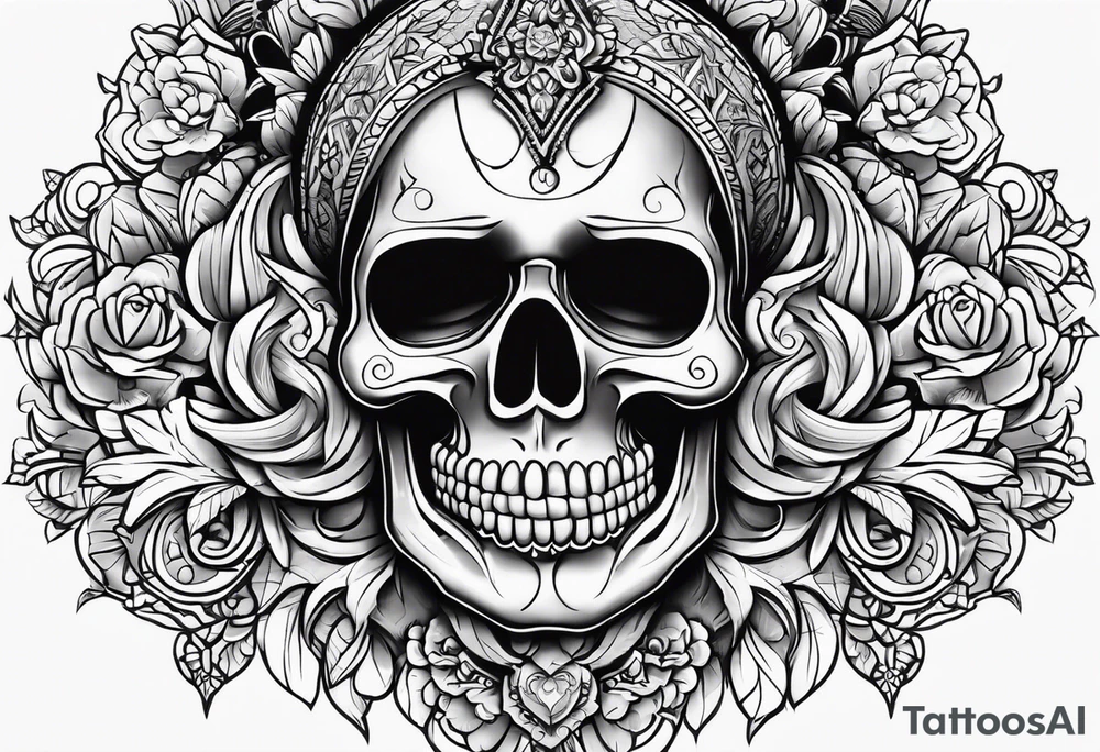 santa muerta tattoo idea