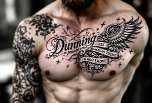 Dunning, proverbs verse,Romanian theme,cross,tribal patterns, bird wings tattoo idea