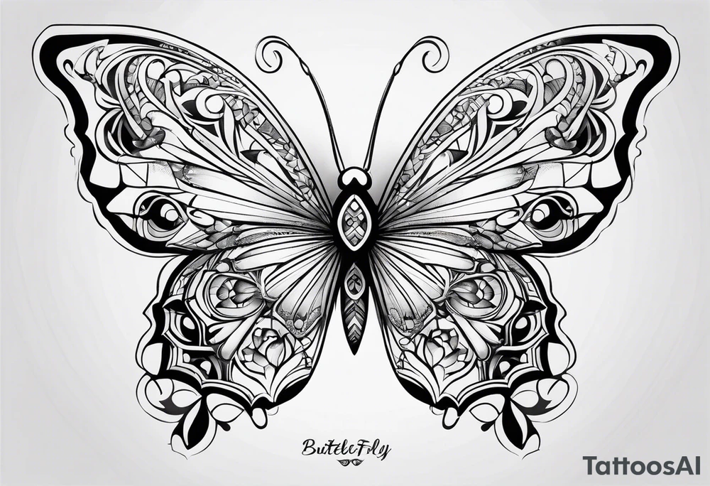 Buterfly patterns tattoo idea