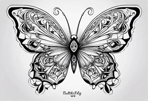 Buterfly patterns tattoo idea