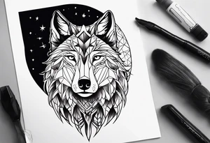 Wolf moon tattoo idea