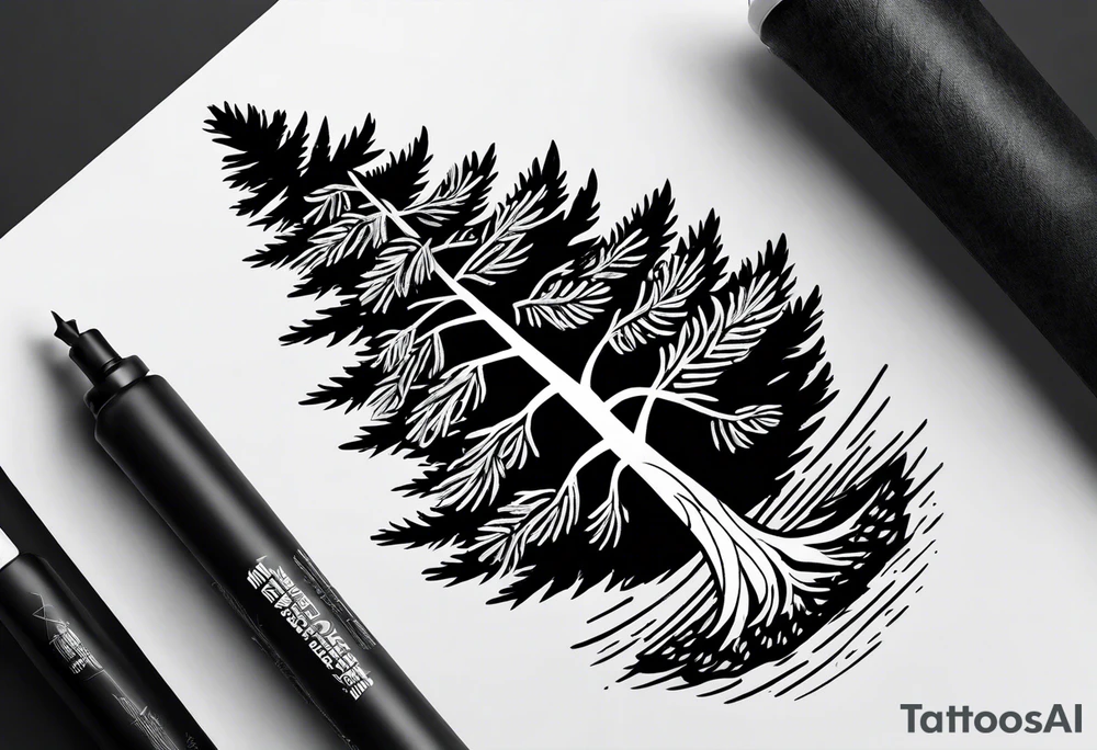 pine trees forearm tattoo tattoo idea