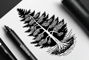 pine trees forearm tattoo tattoo idea