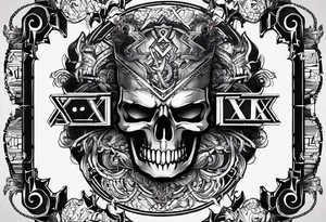 I need a tattoo design that prominently features the letters X and I while incorporating cyberpunk elements. The tattoo will be placed on the wrist. tattoo idea