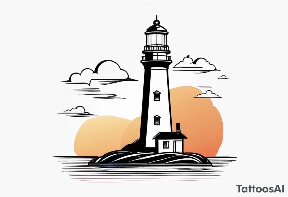 Lighthouse that says "DAD" tattoo idea
