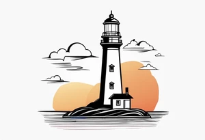 Lighthouse that says "DAD" tattoo idea