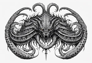 medieval bony demonic centipede warped on the collar bone with a fine point and sketch style tattoo idea