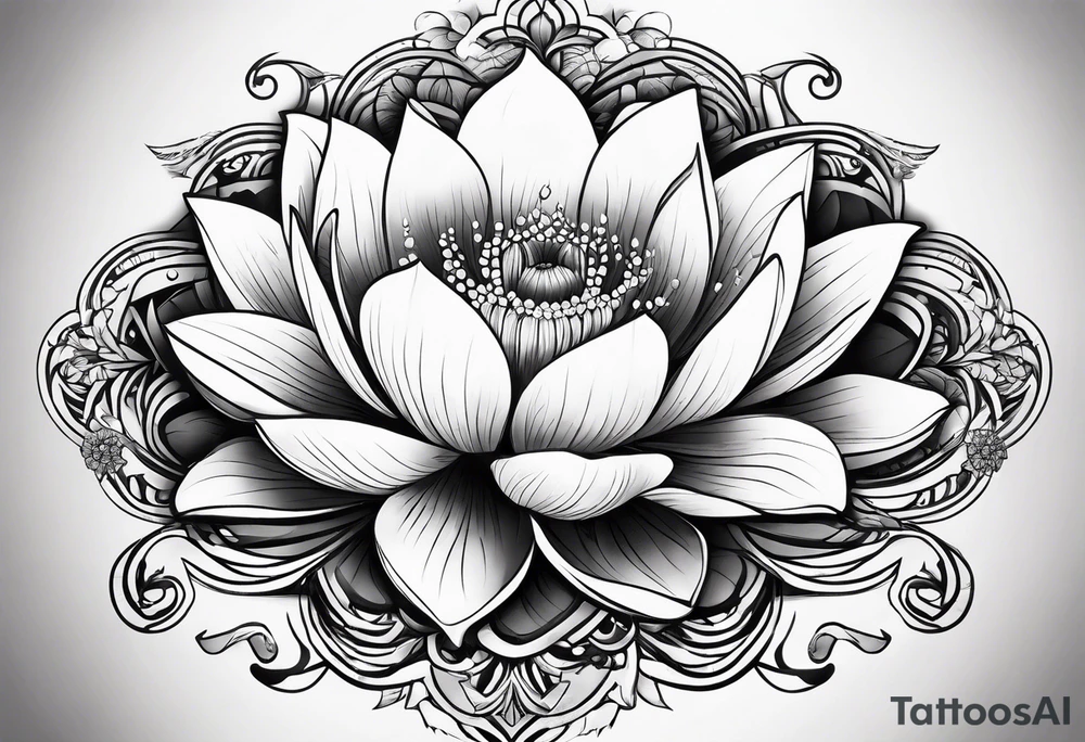 Lotus flower tattoo idea