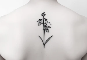 daffodils, Lily of the valley, larkspur tattoo idea