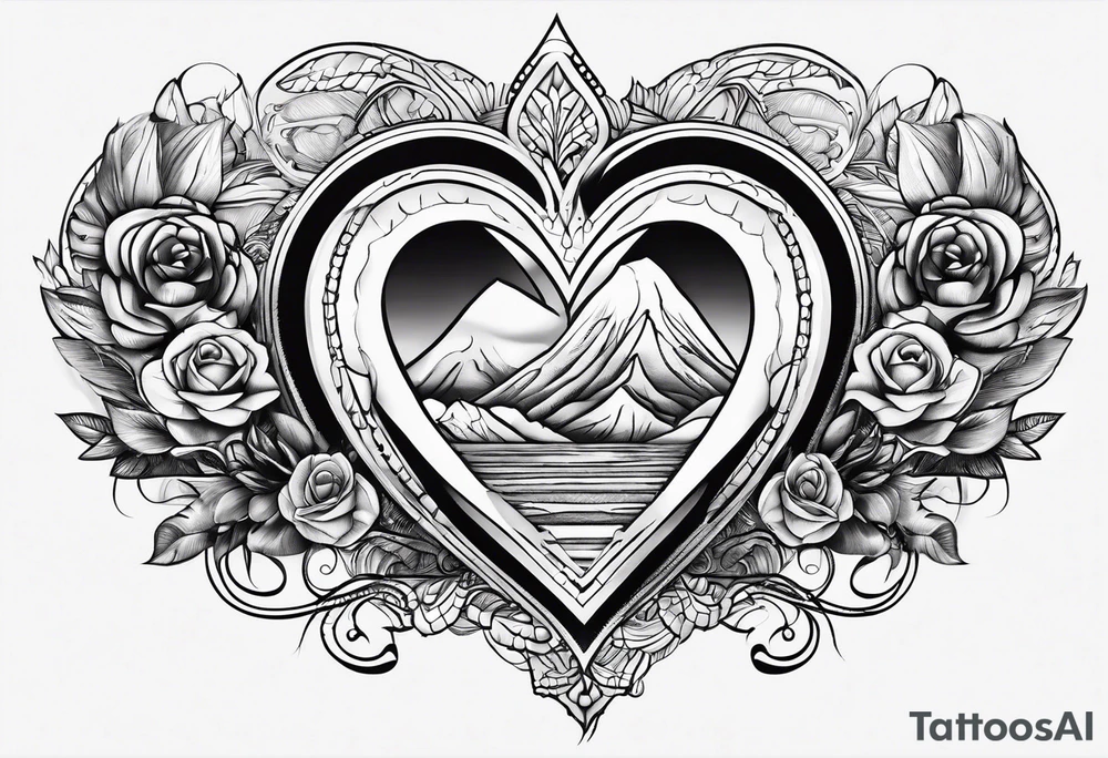 Heart and mind balance quote tattoo tattoo idea