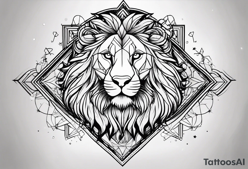 Leo constellation symbol tattoo idea