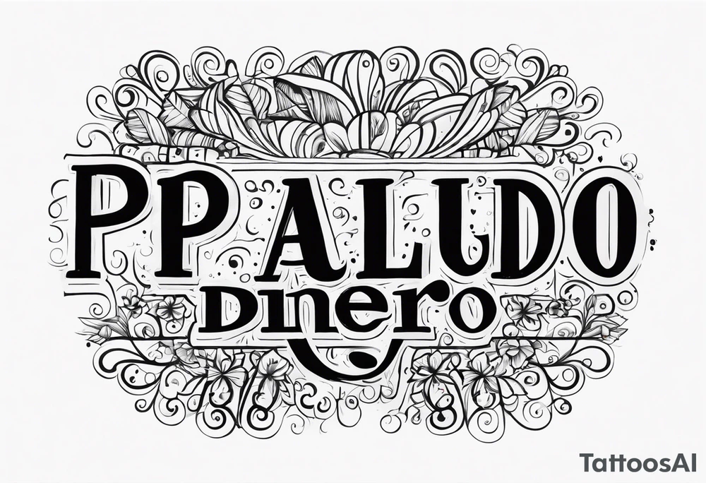 Palabras: Salud Dinero Amor tattoo idea