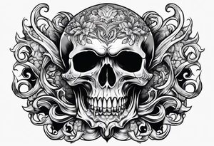 skull with tentacles tattoo idea