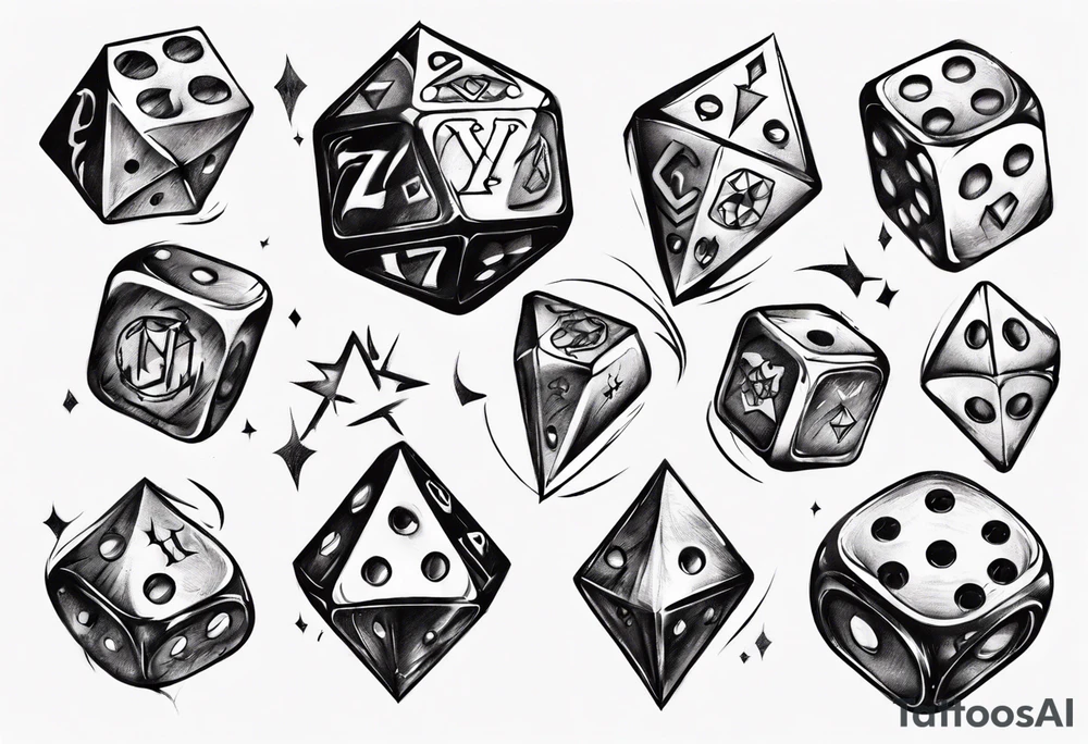 magic dice tattoo idea