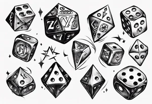 magic dice tattoo idea