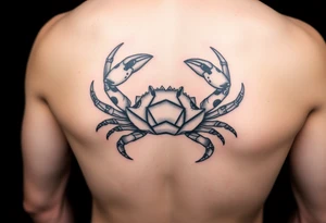 Cancer crab made of Aquarius and pisces tattoo idea